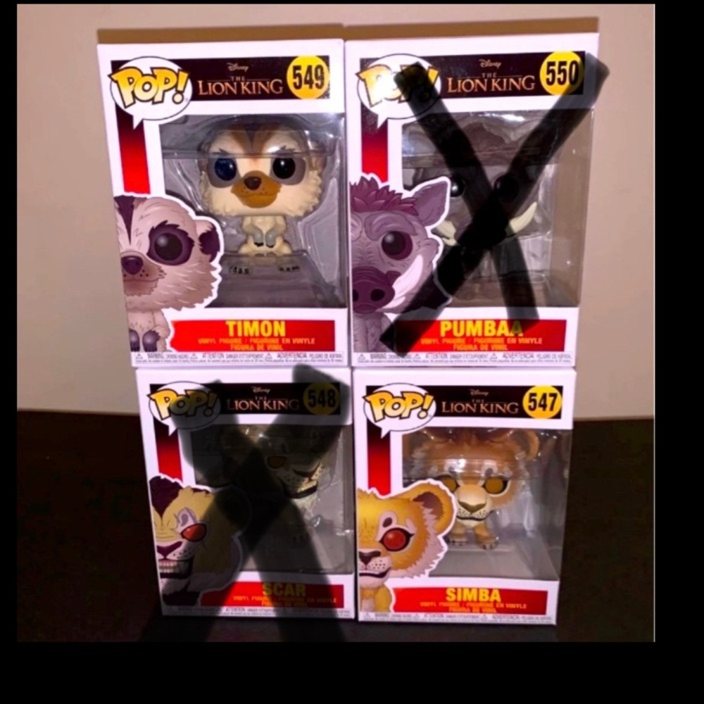 2 Funko Pop Disney The Lion King Movie Lot 🦁Simba & 😻Timon Collectible Figures